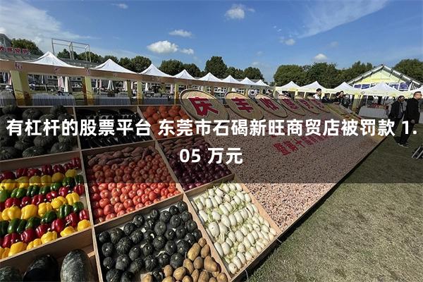 有杠杆的股票平台 东莞市石碣新旺商贸店被罚款 1.05 万元