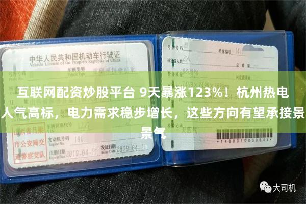 互联网配资炒股平台 9天暴涨123%！杭州热电成人气高标，电力需求稳步增长，这些方向有望承接景气