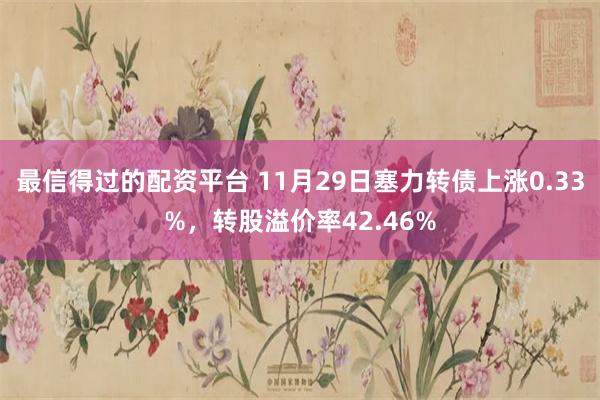 最信得过的配资平台 11月29日塞力转债上涨0.33%，转股溢价率42.46%