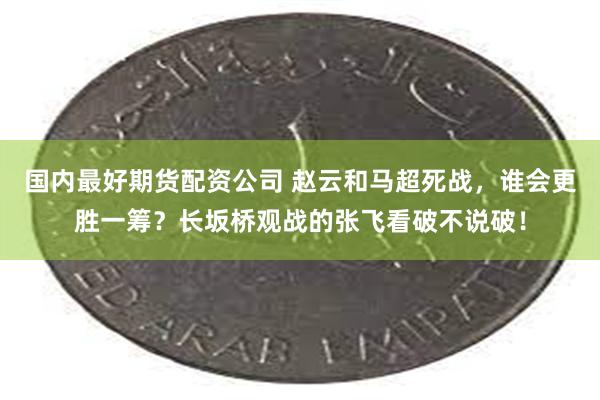 国内最好期货配资公司 赵云和马超死战，谁会更胜一筹？长坂桥观战的张飞看破不说破！